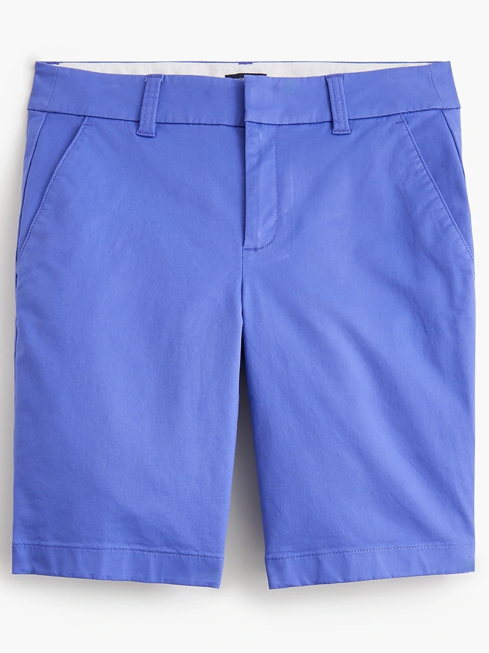 J. Crew Women's Bistro Blue Frankie Cotton Blend Bermuda Chino Shorts Sz 8